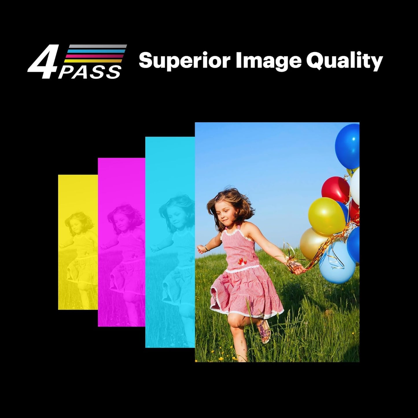 Mini 3 Retro 4PASS Portable Photo Printer (3X3 Inches) + 8 Sheets, Black